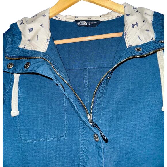 Rare The North Face Hooded Military Jacket Desert Animal Print Womens Sz Small - Picture 2 of 14